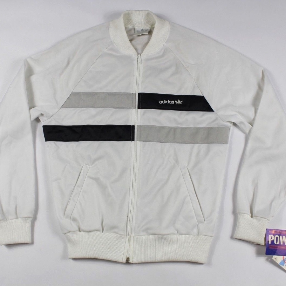 Vintage New 80s Adidas Run DMC Track Jacket Small - Picture 1 of 8